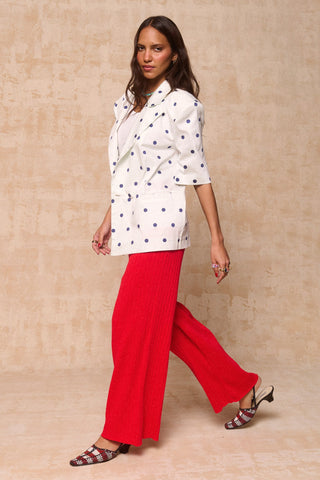 karavan clothing fashion krvn spring summer 26 nai collection kristen blazer polka blue