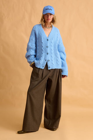 karavan clothing fashion fall winter 25 homecoming krvn collection dolores knitted cardigan light blue