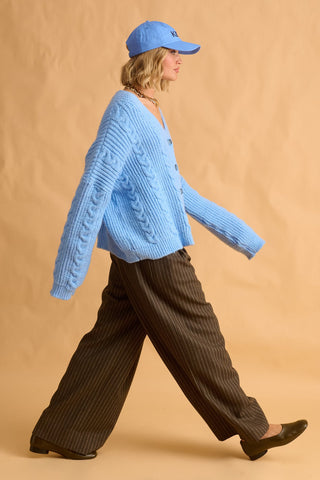karavan clothing fashion fall winter 25 homecoming krvn collection dolores knitted cardigan light blue