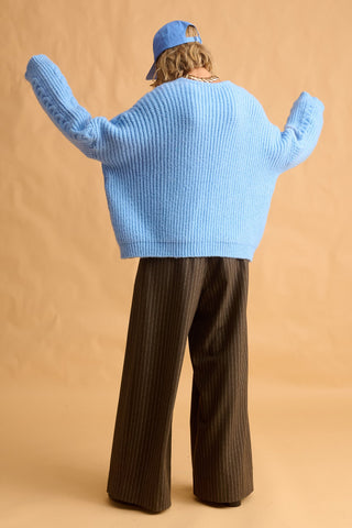 karavan clothing fashion fall winter 25 homecoming krvn collection dolores knitted cardigan light blue