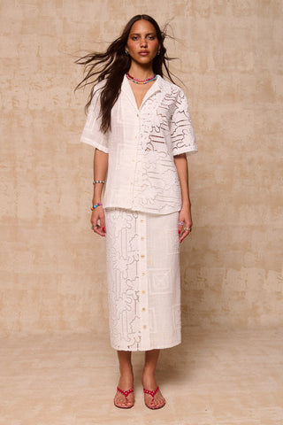 karavan clothing fashion krvn spring summer 26 nai collection alice skirt white lace