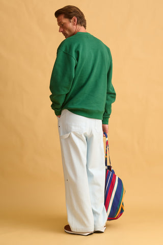 karavan clothing fashion fall winter 25 homecoming men collection adriel sweater crewneck green logo