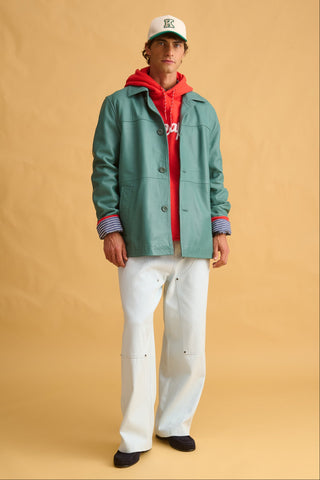 karavan clothing fashion fall winter 25 homecoming men collection milton jacket grey leather