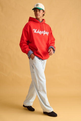 karavan clothing fashion fall winter 25 homecoming men collection dani hoodie red logo