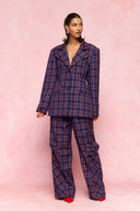 karavan fall winter 26' collection derin blazer checked blue
