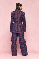 karavan fall winter 26' collection derin blazer checked blue