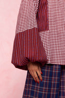 karavan loungewear planet fall winter 26' collection keila shirt burgundy grey