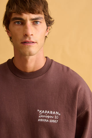 karavan clothing fashion fall winter 25 homecoming men collection carles sweater crewneck brown