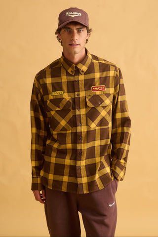 karavan clothing fashion fall winter 25 homecoming men collection cristian shirt brown yellow checked