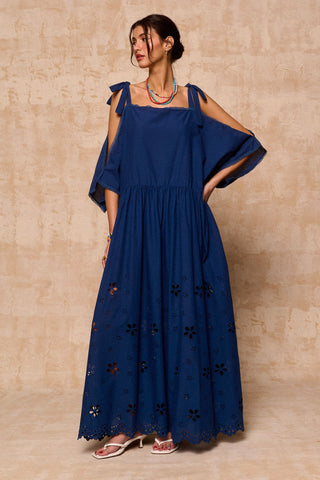 karavan clothing fashion krvn spring summer 26 nai collection antigone dress blue