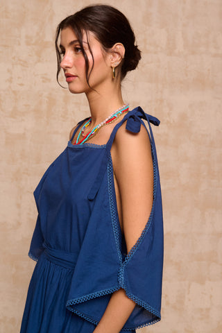 karavan clothing fashion krvn spring summer 26 nai collection antigone dress blue
