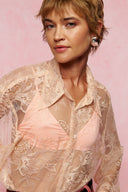 karavan loungewear planet fall winter 26' collection goda shirt beige