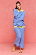 karavan fall winter 26' collection bloom sweatshirt light blue