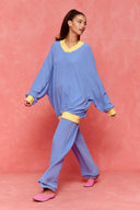 karavan fall winter 26' collection bloom sweatshirt light blue