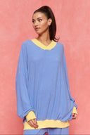 karavan fall winter 26' collection bloom sweatshirt light blue