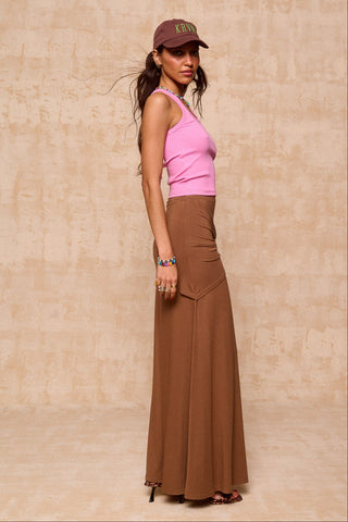 karavan clothing fashion krvn spring summer 26 nai collection augusta skirt brown