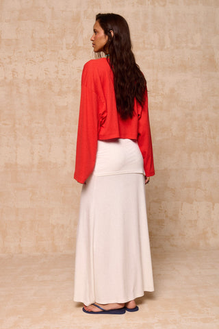 karavan clothing fashion krvn spring summer 26 nai collection augusta skirt white