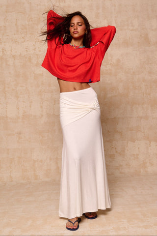 karavan clothing fashion krvn spring summer 26 nai collection augusta skirt white