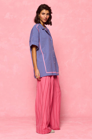 karavan clothing fashion spring summer 26 nai collection ilaira shirt checked blue