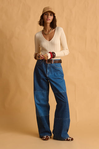 karavan clothing fashion fall winter 25 homecoming krvn collection ashina knitted top ivory