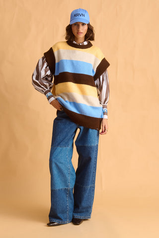 karavan clothing fashion fall winter 25 homecoming krvn collection lisvel shirt brown stripes