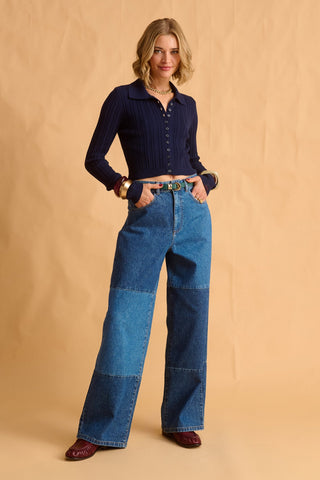 karavan clothing fashion fall winter 25 homecoming krvn collection quincy knitted top blue