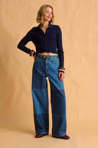 karavan clothing fashion fall winter 25 homecoming krvn collection quincy knitted top blue