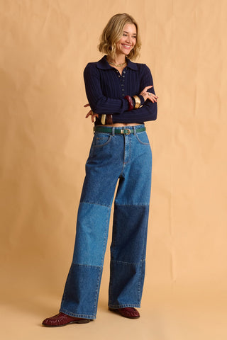 karavan clothing fashion fall winter 25 homecoming krvn collection quincy knitted top blue