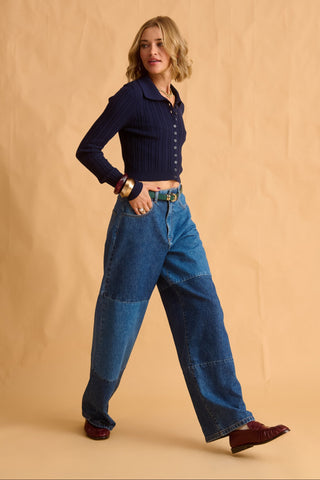 karavan clothing fashion fall winter 25 homecoming krvn collection quincy knitted top blue