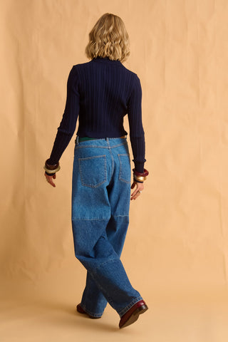 karavan clothing fashion fall winter 25 homecoming krvn collection quincy knitted top blue