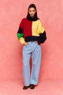 karavan fall winter 26' collection odell knitted sweater red lemon black