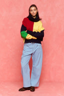 karavan fall winter 26' collection odell knitted sweater red lemon black