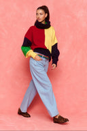 karavan fall winter 26' collection odell knitted sweater red lemon black