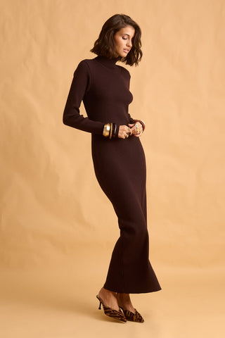 karavan clothing fashion fall winter 25 krvn homecoming collection baris knitted dress brown