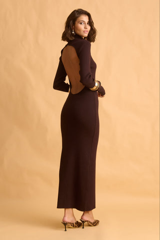 karavan clothing fashion fall winter 25 krvn homecoming collection baris knitted dress brown