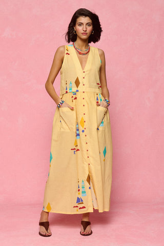 karavan clothing fashion spring summer 26 nai collection beatriz dress lighthouse butter