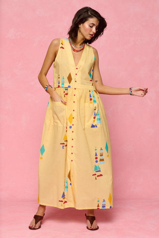 karavan clothing fashion spring summer 26 nai collection beatriz dress lighthouse butter