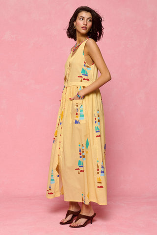 karavan clothing fashion spring summer 26 nai collection beatriz dress lighthouse butter