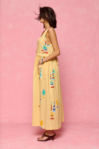 karavan clothing fashion spring summer 26 nai collection beatriz dress lighthouse butter