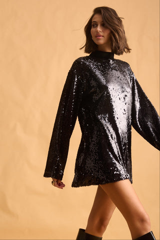 karavan clothing fashion fall winter 25 krvn homecoming collection beaver mini dress black