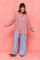 karavan fall winter 26' collection cassy shirt checked red