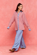 karavan fall winter 26' collection cassy shirt checked red