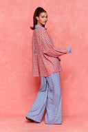 karavan fall winter 26' collection cassy shirt checked red