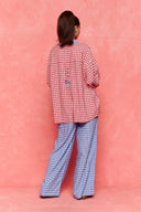karavan fall winter 26' collection cassy shirt checked red