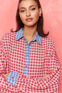 karavan fall winter 26' collection cassy shirt checked red
