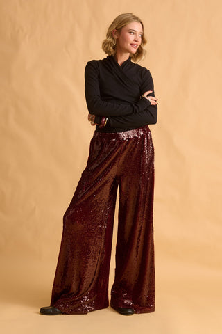 karavan clothing fashion fall winter 25 krvn homecoming collection bertha trousers bordeaux