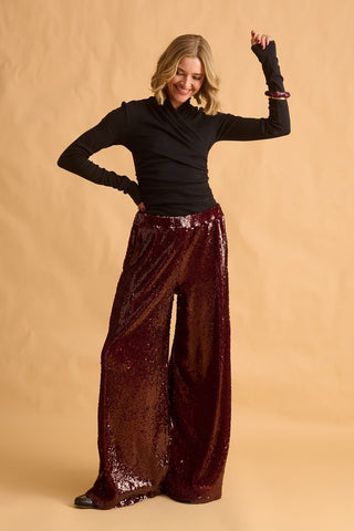karavan clothing fashion fall winter 25 krvn homecoming collection bertha trousers bordeaux