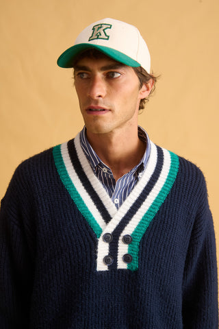 karavan clothing fashion fall winter 25 homecoming men collection bruce pullover blue