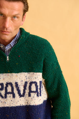 karavan clothing fashion fall winter 25 homecoming men collection finley zip pullover blue ivory