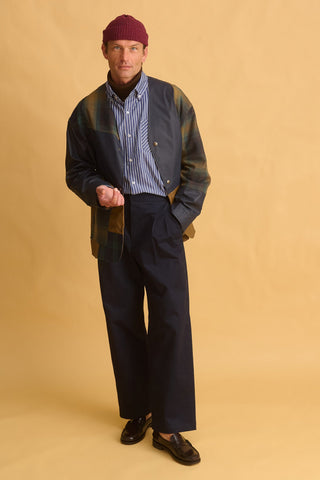 karavan clothing fashion fall winter 25 homecoming men collection delouar shirt blue stripes